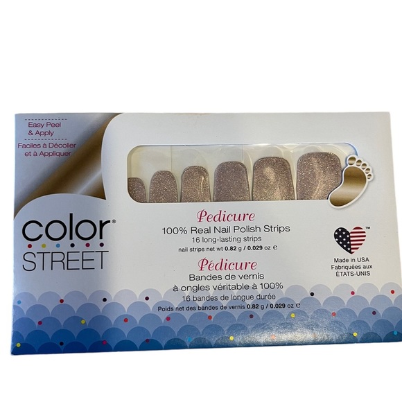 Color Street Pedicure Nail Polish Strips Moonburst. Brand new in sealed pkg. - Picture 3 of 4